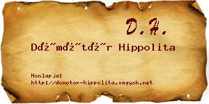 Dömötör Hippolita névjegykártya